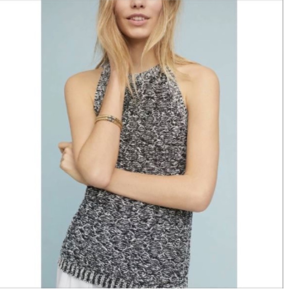 Anthropologie Black and White Tank Top